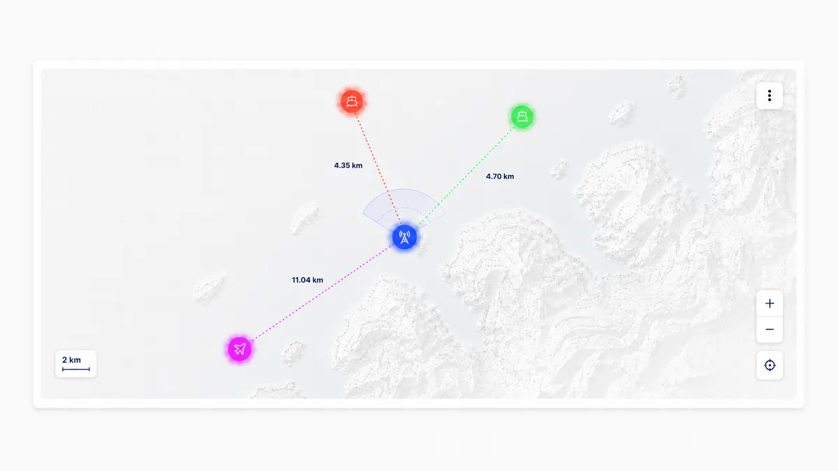 Terrain-aware RF map view